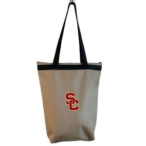 USC University Of Southern California Heavy Dual Handle Zip Closure Tote Bag